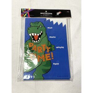 10 count brother sister design studio dinosaurs birthday party invitations